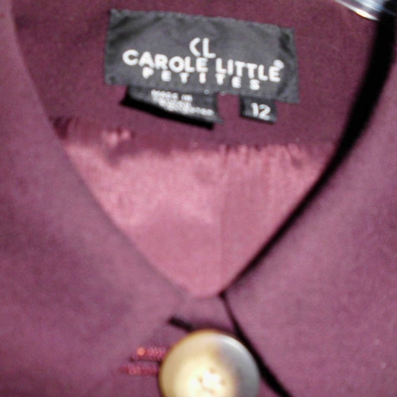 Carole Little cranberry business suit jacket - Picture 5 of 8